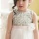 Silver Sequin Flower Girl Dress / White Tulle Flower Girl Dress / Flower Girl Dress / Junior Bridesmaid Dress / Birthday Dress / White Dress