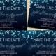 Midnight Blue Night Sky Text-Editable Save the Dates: 5.5 x 4.25 - Instant Download