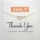 Thank You Card ~ Charm Necklace ~ Bridesmaid Card ~ Thank You for Being my Bridesmaid