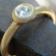 Diamond Engagement Ring - Gold Engagement Ring - 18k Yellow Gold and Diamond Engagement Solitaire Ring