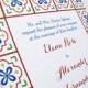 Mexican Tile Talavera Wedding Invitations