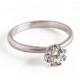Half Carat Diamond Engagement Ring, Round Diamond Ring, Solitaire Diamond Ring 14K White Gold Engagement Ring, .