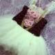 Birthday girl tutu. Ivory ballerina flower girl dress. Rustic flower girl with silk flowers. Woodland wedding. Fairy wedding. Size 4 years.