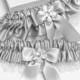 Silver Garter Set Snowflake Garter Set Silver Themed Garter Set/Winter Themed Garter Set/ Grey Garter Set/Wedding Garter Sets/Winter Wedding