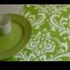 TABLE RUNNER Chartreuse Damask Table Runners  Lime Green Osborne or Any Print in Shop