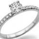 Classic Diamond Engagement Ring, 14K White Gold Ring, Diamond Ring Band, 0.64 TCW Diamond Ring, Gold Rings for Women