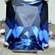 3 DAY SALE Blue Sapphire Engagement Ring 