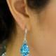 Something Blue Earrings,Rhinestone Bridal Wedding Earrings,Crystal earrings,Wedding jewelry,Crystal Drop Earrings,Vintage Jewelry,Bride,ARIA