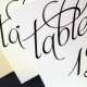 Scripted Pearl Shimmer Table Numbers - Table Number Signs - Wedding Table Numbers