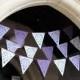 Purple wedding bunting, lilac, cream and purple garland, lace banner