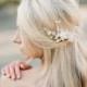 Rose Gold Headpiece, Rose Gold Bridal Hair Comb, Swarovski Crystal Rose Gold Comb, Diamante Wedding Comb, Rosegold Bridal Hair Comb
