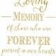 In Loving Memory Wedding Sign Memorial Table Gold and white DIY Printable INSTANT DOWNLOAD your wedding  Table Sign whitesuite