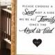 Choose a Seat Not a Side, Wedding Sign, We're All Family, Modern Poster, Wedding Sign, Ceremony Sign, Pick A Seat, DIGITAL, Any Size, Custom