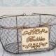 Wedding "Bubbles" Sign WITH WIRE BASKET  for Your Rustic, Country, Shabby Chic Wedding- Ready to Ship