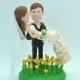 wedding cake topper personalized toppers funny cartoon pets bride & groom figure figurines