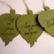 50 Green Leaf Wedding Wish Tree Tags Fully Customizable