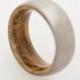 titanium wedding band with inner wood comfort fit