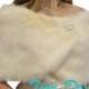 Champagne faux fur wrap, wedding fur wrap, bridal fur shrug, faux fur cape