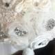 Wedding Bouquet / Vintage Inspired Ivory Bridal Bouquet / Alternative Bouquet / Bouquets / Brooch Bouquet