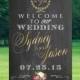 Printable Wedding Welcome Sign, Personalized Sign, DIGITAL Sign, Names & Date, Personalized Sign, Choose Colors, Gold, Silver, Chalkboard