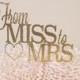 From Miss To Mrs Cake Topper