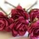Fuchsia Rose, Bridal Hair Accessories, Bohemian Wedding Hair Accessory, Vivid Pink Hair Flower, Brass Bobby Pins - Set of 5