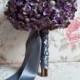 Lavender and Gray Hydrangea Wedding Bouquet
