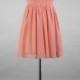 Peach Pink Bridesmaid Dress, A-line Sweetheart Short Chiffon Bridesmaid Dress