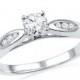 Holiday Sale 10% Off 1/2 CT. TW. Diamond Engagement Ring Fashioned in White Gold or Sterling Silver