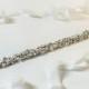 Crystal Rhinestone Luxury Wedding Dresses Sashes, 1" Vintage Crystal Bridal Sash, Luxury Ivory Wedding Bridal Belt