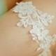 Alecone lace garter, white lace garter, wedding garter, bridal garter belt - style 469