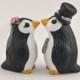 Cute Penguins Wedding Cake Topper