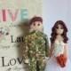Army Wedding Cake Topper - :  Personalised polymer clay military couple -  approx 6." high  -  An everlasting keepsake of your special day.