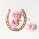 Pink rose hair clips, Flower bobby pins, Bridal hair accessories, Blush wedding - CLIMBING ROSE - Set of 3
