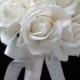 Realtouch Cream/white Rose Bridal Bouquet and Boutonniere Set