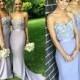 Elegant Lilac Long Bridesmaid Dresses Mermaid Chiffon Sweetheart Appliques Beaded Maid of Honor Dress 2015 Formal Party Long Prom Gowns Online with $75.8/Piece on Hjklp88's Store 