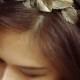 gold leaf headband, handmade by polymer clay, country sweet girl