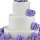 Lavender Silk Rose Cake Flowers