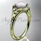 14kt yellow gold diamond floral wedding ring, engagement ring AP126