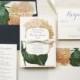 Blush Hydrangea Customizable Modern Wedding Invitations 