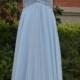 Light/Grey Blue Chiffon Sweethearts Bridesmaid Dress Long Prom Dress Floor Length
