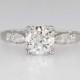 Vintage 1.29ct t.w. Old European Cut Diamond Engagement Ring Platinum
