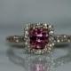 SALE- 14K Rose Gold, Natural,  VVS 1.35ct. Pink Tourmaline and .60ct Vvs Diamond, Engagement Ring, Free Ship/Appraisal Included