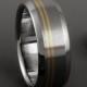 Titanium Gold Ring, Yellow Gold Ring, Mens Titanium Ring, Womens Ring, Titanium Wedding Ring, Gold Wedding Band, Engagement Ring, Mens Ring