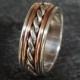 MAJESTIC Silver & Copper Wedding band // Men's Wedding Band // unique wedding band // rustic wedding band // handmade in 1/4 sizes // 8-9 mm