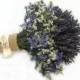 Organically French Blue Dried Lavender Chic Bridal bouquet - Bridesmaid bouquet MADE TO ORDER!