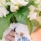 custom monogrammed bouquet ribbon WITH WEDDING DATE (3" wide grosgrain), bridal bouquet, bridesmaid bouquet