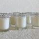 Votive Candles, Silver Bling Wedding Rhinestone Votives, Wedding , Anniversary, Shower, Christmas Holiday Party Bling Votive Candles 25 Pcs