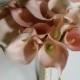Real Touch Pink Calla Lilly, Bridal Accessories, Bouquets, Women,Weddings, Wedding Hand Dyed Calla Lilly Bouquet- Made to Order
