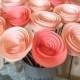 Paper flowers Stemmed - Peach - Coral - Salmon - wedding - home decor - baby shower Mother's Day you customize any colors